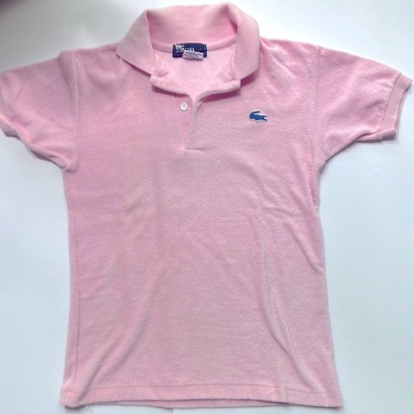 Izod Other - Izod Lacoste Polo Shirt Vintage Size 14 Pink Terrycloth Knit Lacoste